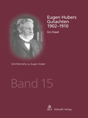 cover image of Eugen Hubers Gutachten 1902-1910